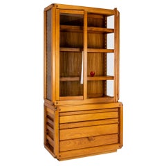 Pierre Chapo, Bookcase-Shelves in Elm, 1960s