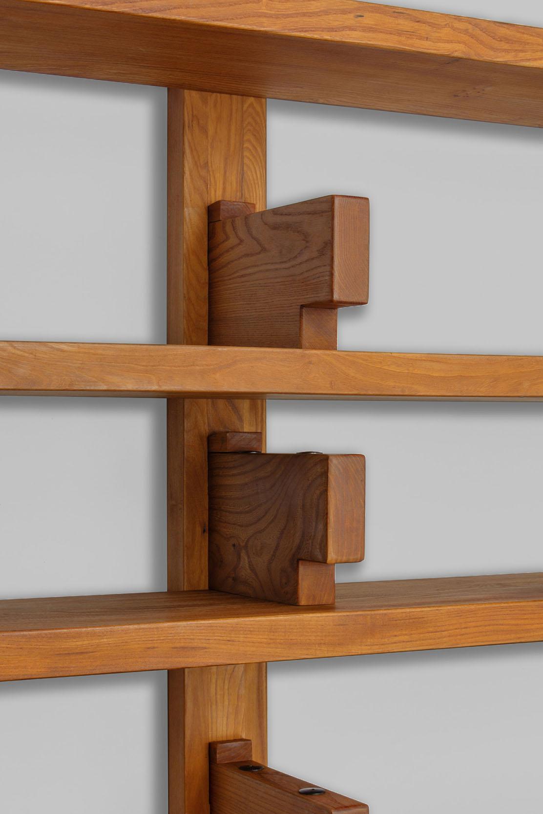 Pierre Chapo B17 Bookshelf in Solid Elm, France, 1960s 1