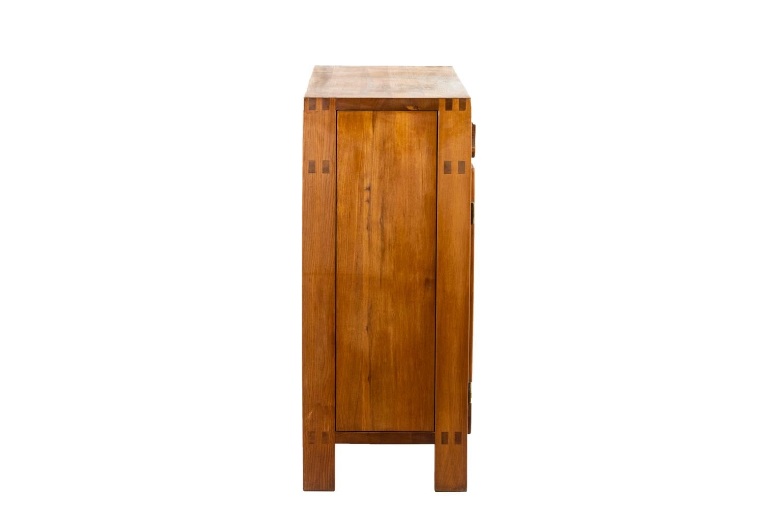Pierre Chapo, Buffet in Natural Elm, 1978 In Distressed Condition In Saint-Ouen, FR