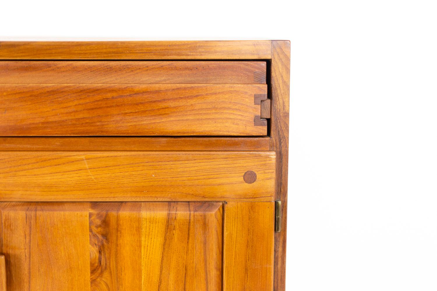 Late 20th Century Pierre Chapo, Buffet in Natural Elm, 1978