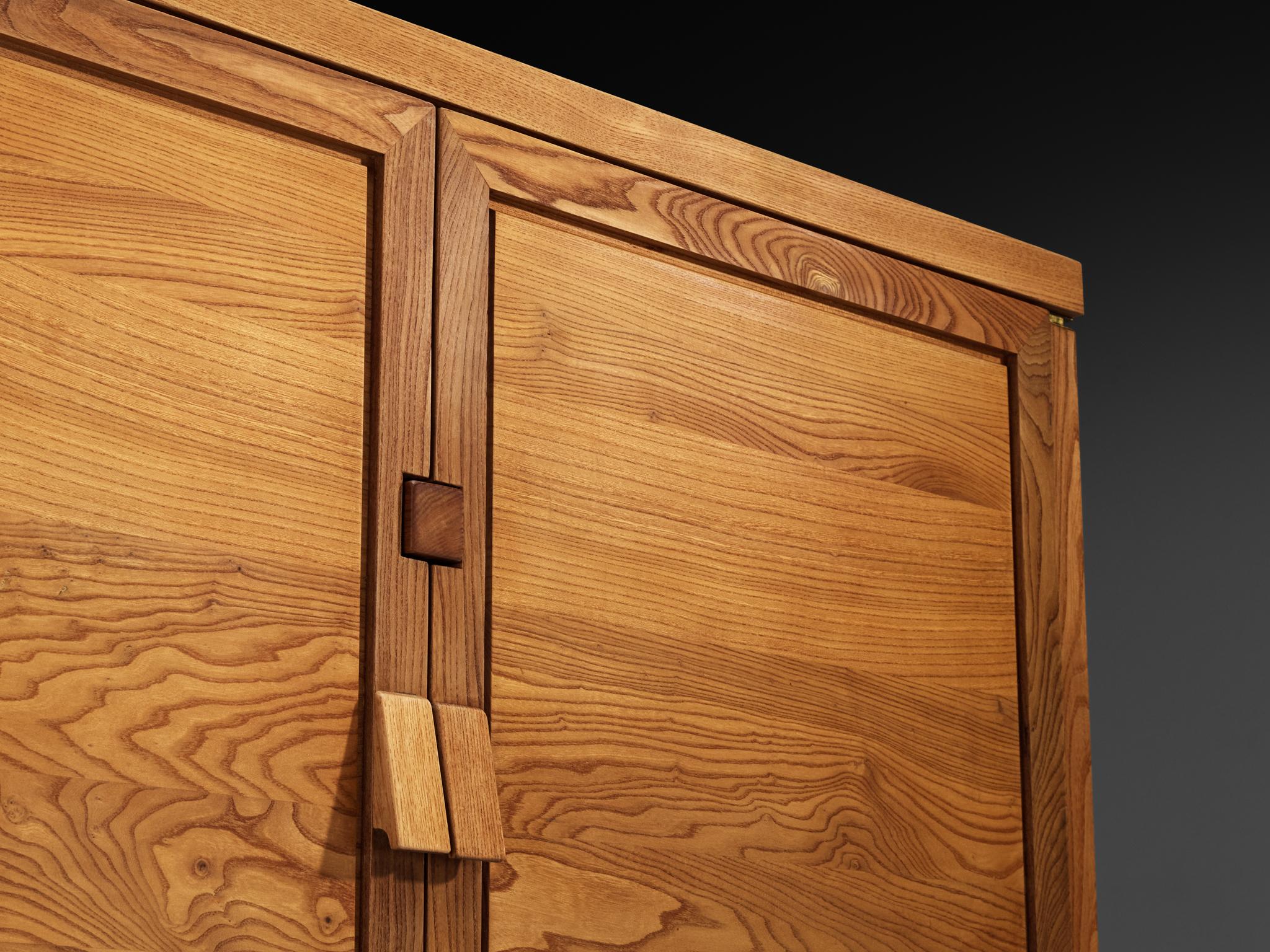Post-Modern Pierre Chapo Cabinet Model 'R18' in Solid Elm For Sale