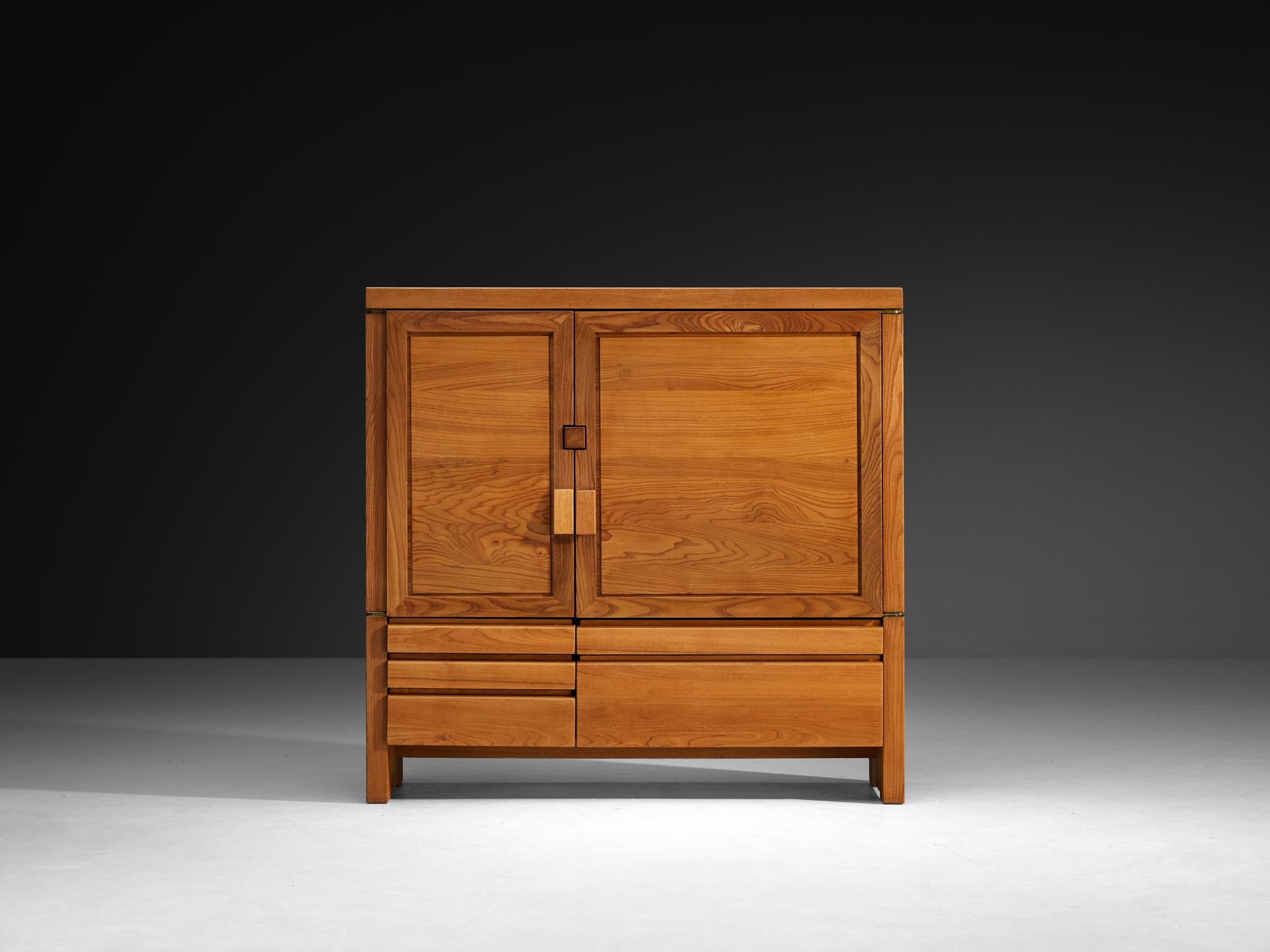 Mid-20th Century Pierre Chapo Cabinet Model 'R18' in Solid Elm For Sale