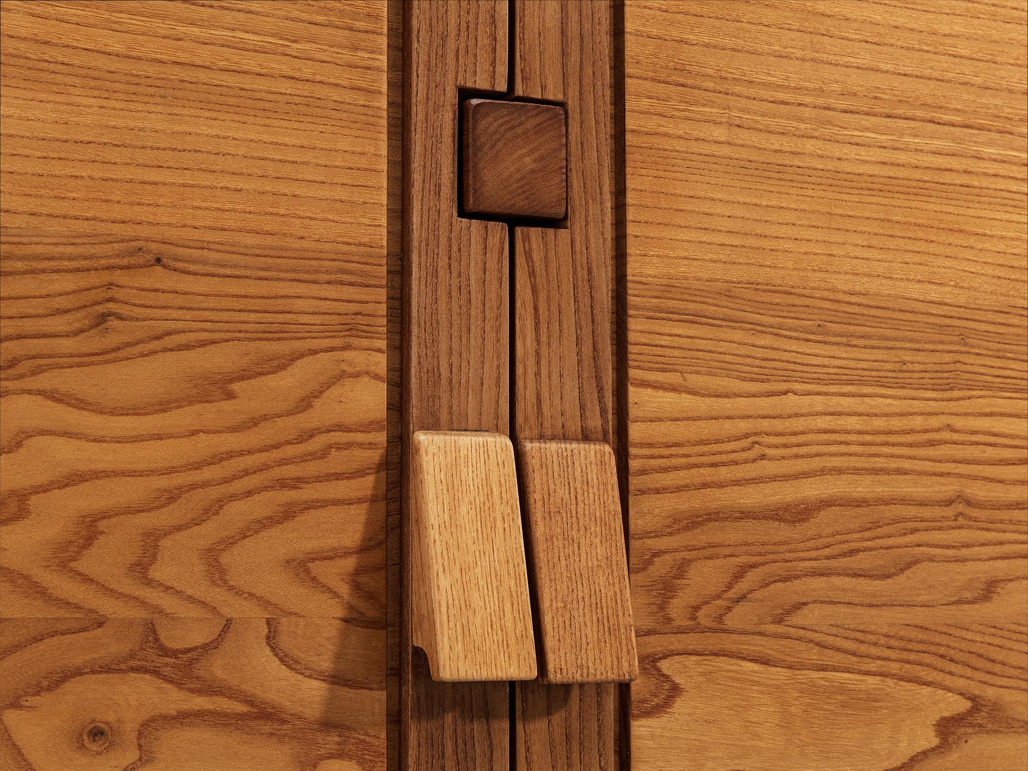 Pierre Chapo Cabinet Model 'R18' in Solid Elm For Sale 1