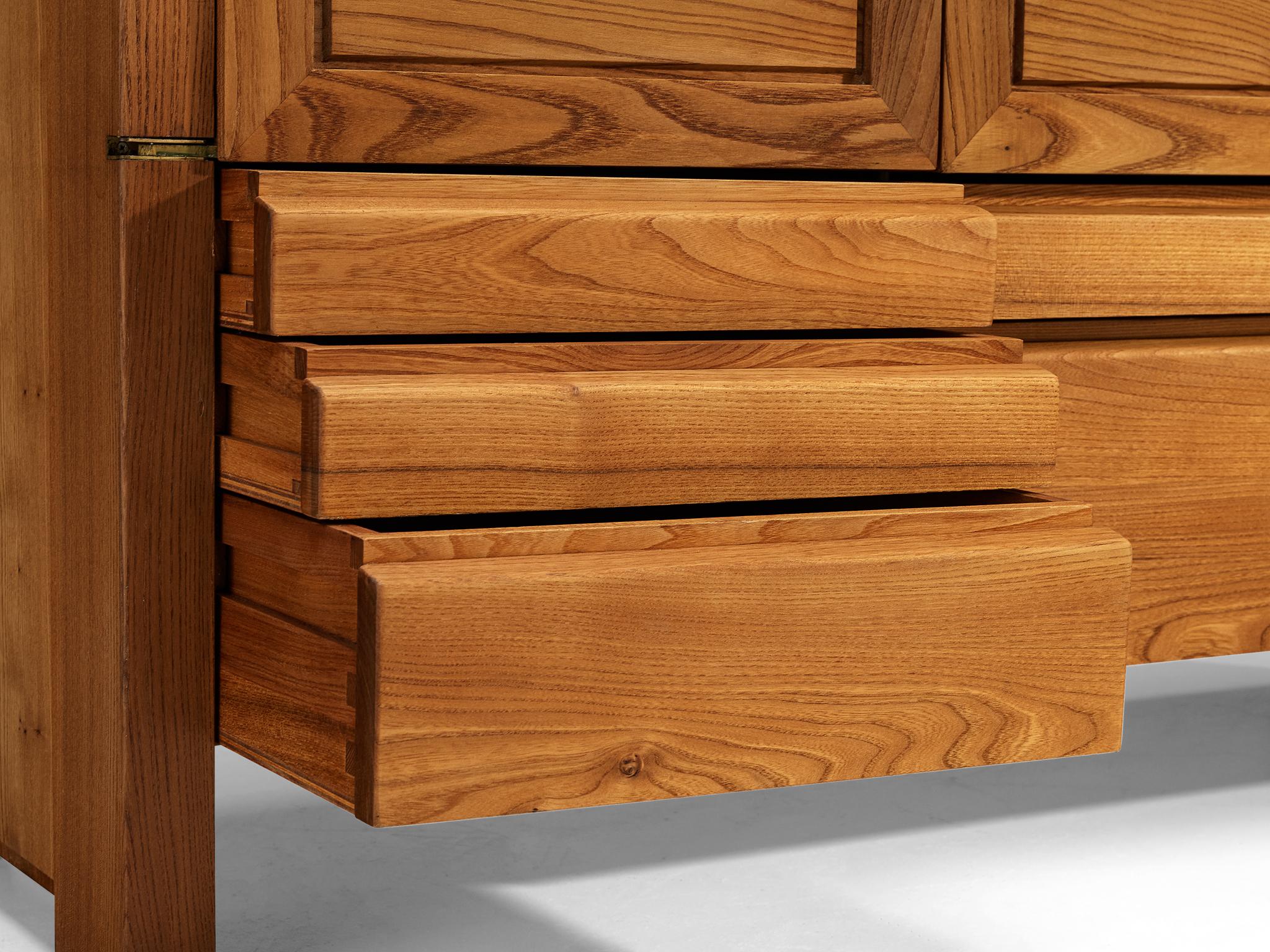 Pierre Chapo Cabinet Model 'R18' in Solid Elm For Sale 2
