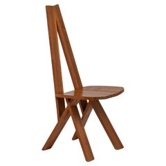 Pierre Chapo, Chair in Blond Solid Elm Model "S45", Year 1979