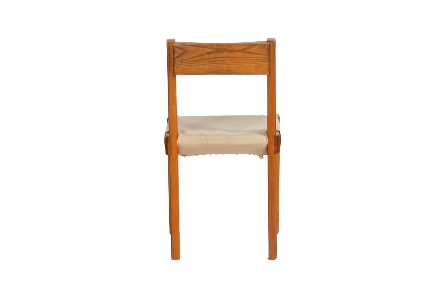 Pierre Chapo, Chair in Elm, 1960s In Excellent Condition In Saint-Ouen, FR