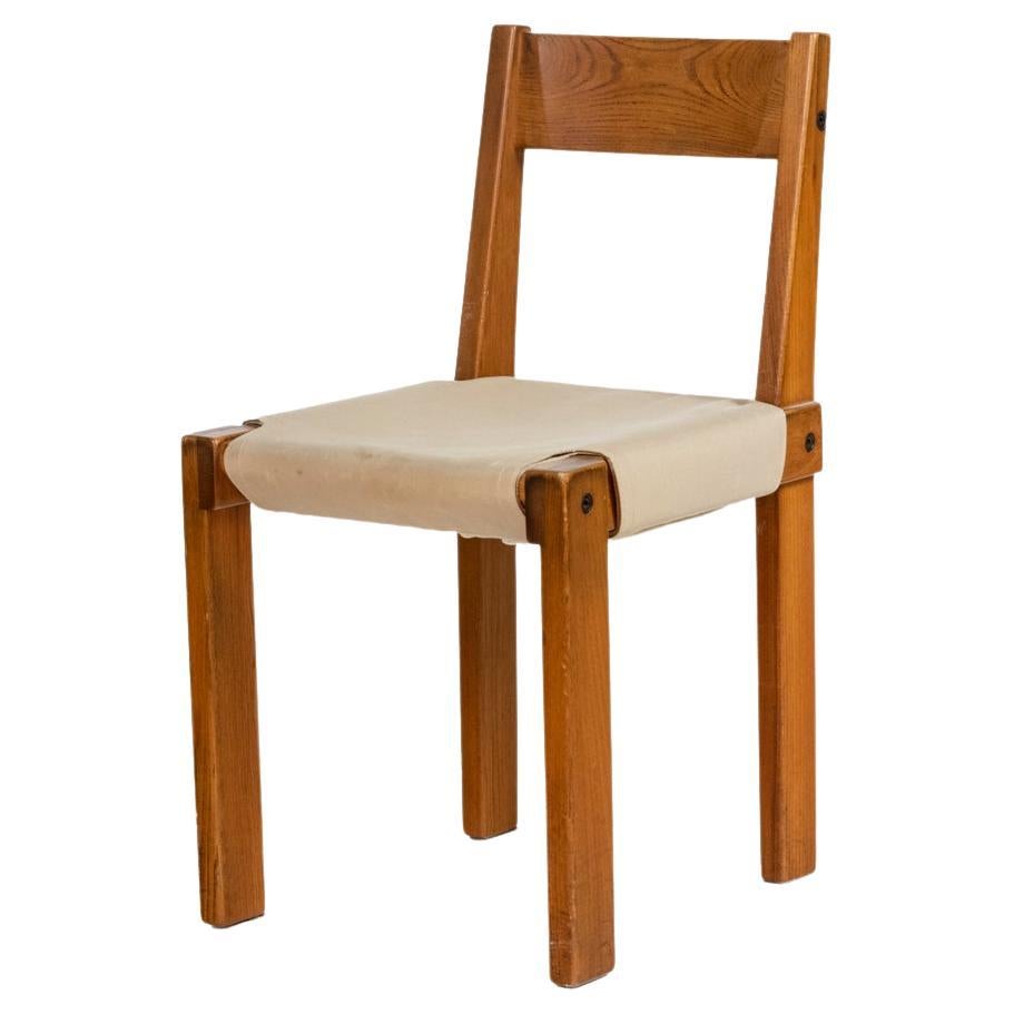 Pierre Chapo, Chair in Elm, 1960s For Sale