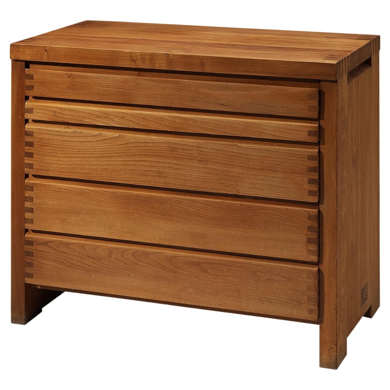 Pierre Chapo Chest of Drawers in Solid Elm For Sale