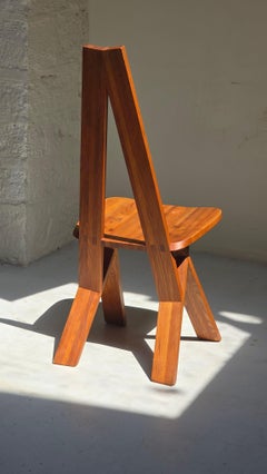 Pierre Chapo CHLACC S45 High-Back Chairs in Solid Elm, France, 1970s