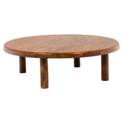 Pierre Chapo. Coffee table in solid blond elm. 1970s.