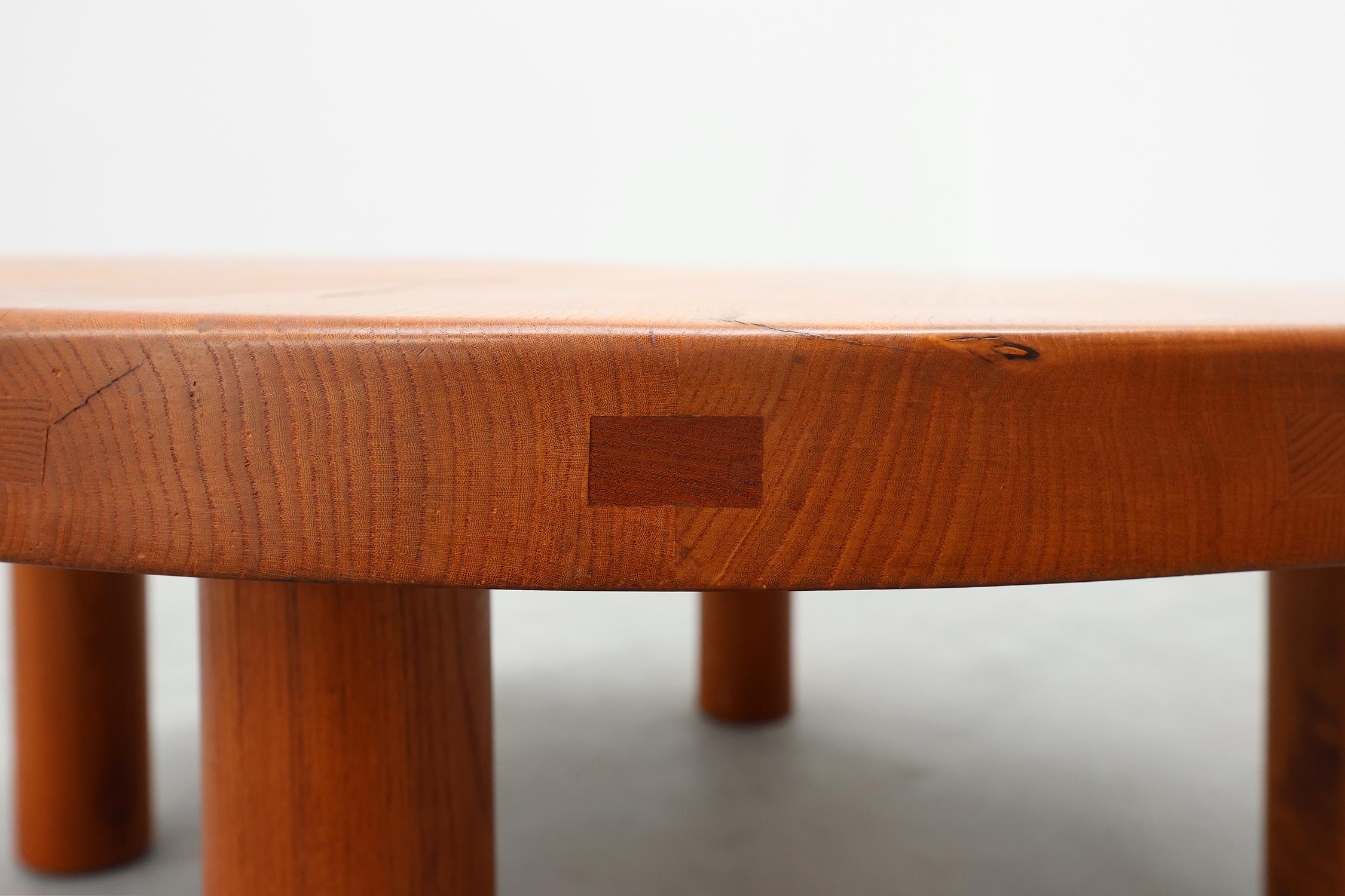 Mid-Century Modern Pierre Chapo, Coffee Table Model T02M in Solid Elm, France 1976 en vente