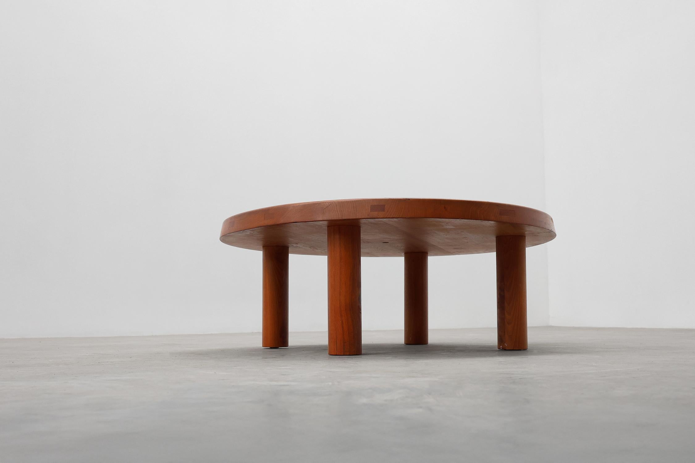 Pierre Chapo, Coffee Table Model T02M in Solid Elm, France 1976 en vente 2