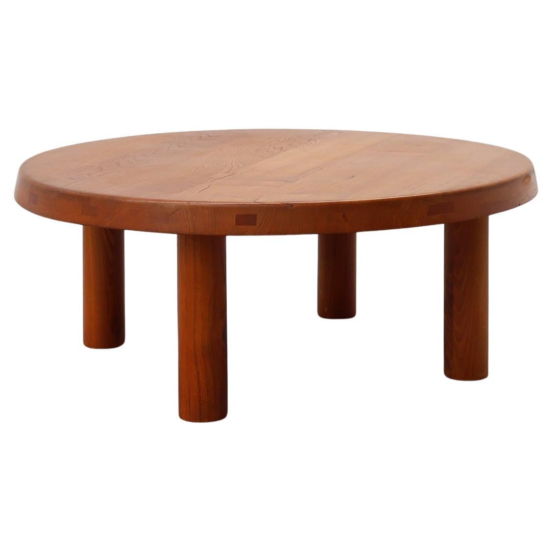 Pierre Chapo, Coffee Table Model T02M in Solid Elm, France 1976