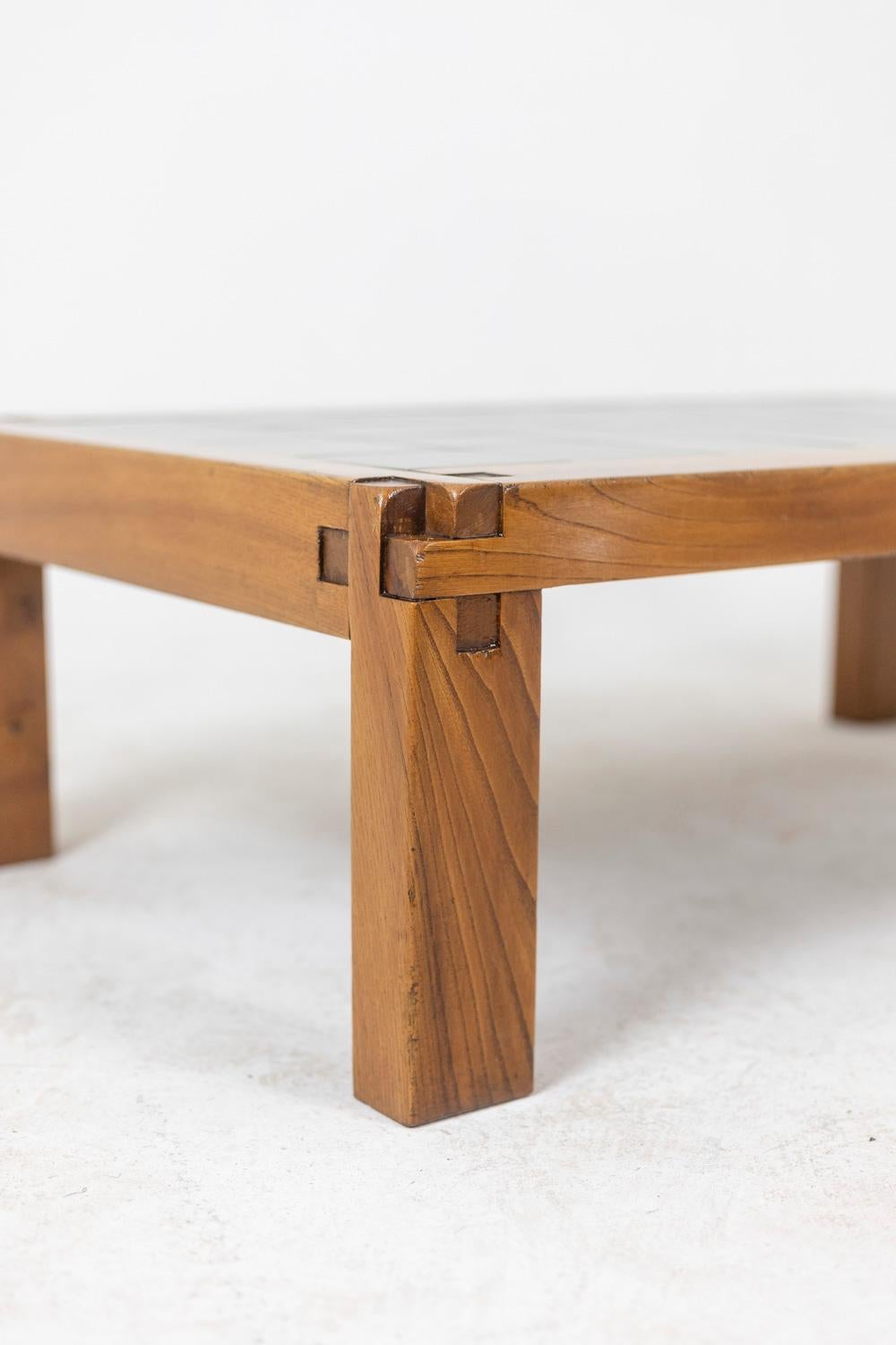 Pierre Chapo, table basse modèle T18, années 1960 Excellent état - En vente à Saint-Ouen, FR