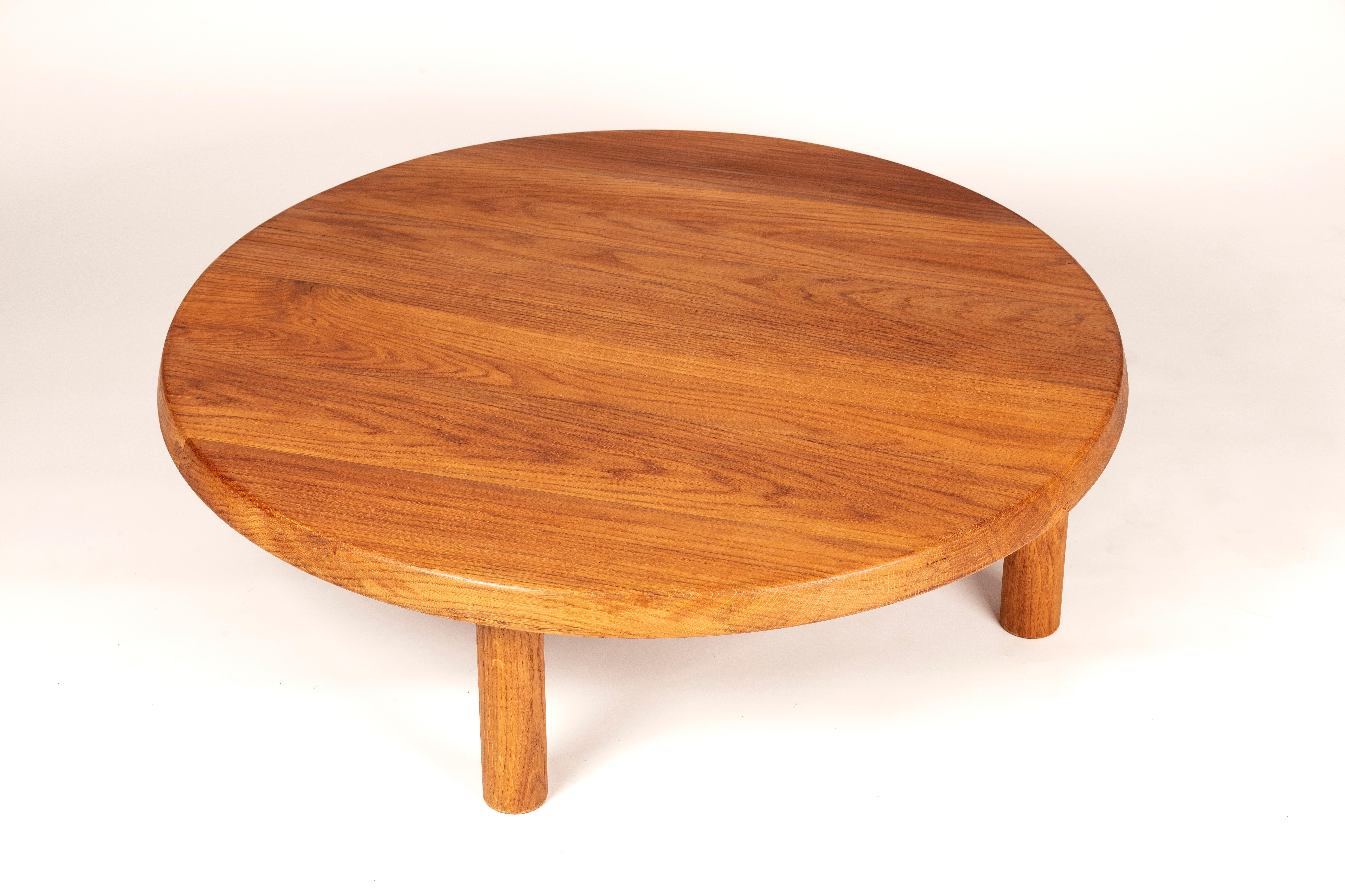 Mid-Century Modern Table basse T02 L en chêne français Pierre Chapo 1965 en vente