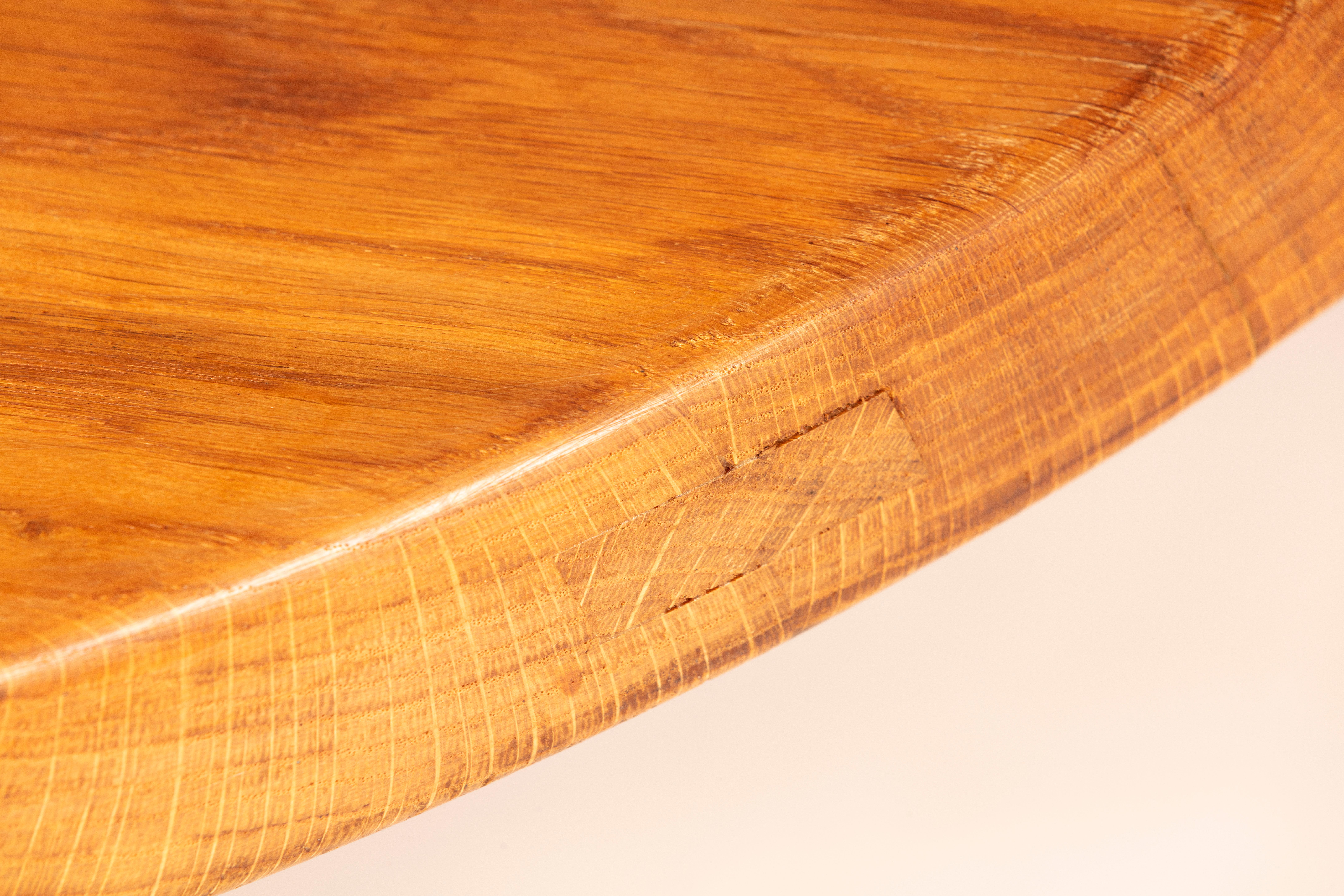 Milieu du XXe siècle Table basse T02 L en chêne français Pierre Chapo 1965 en vente