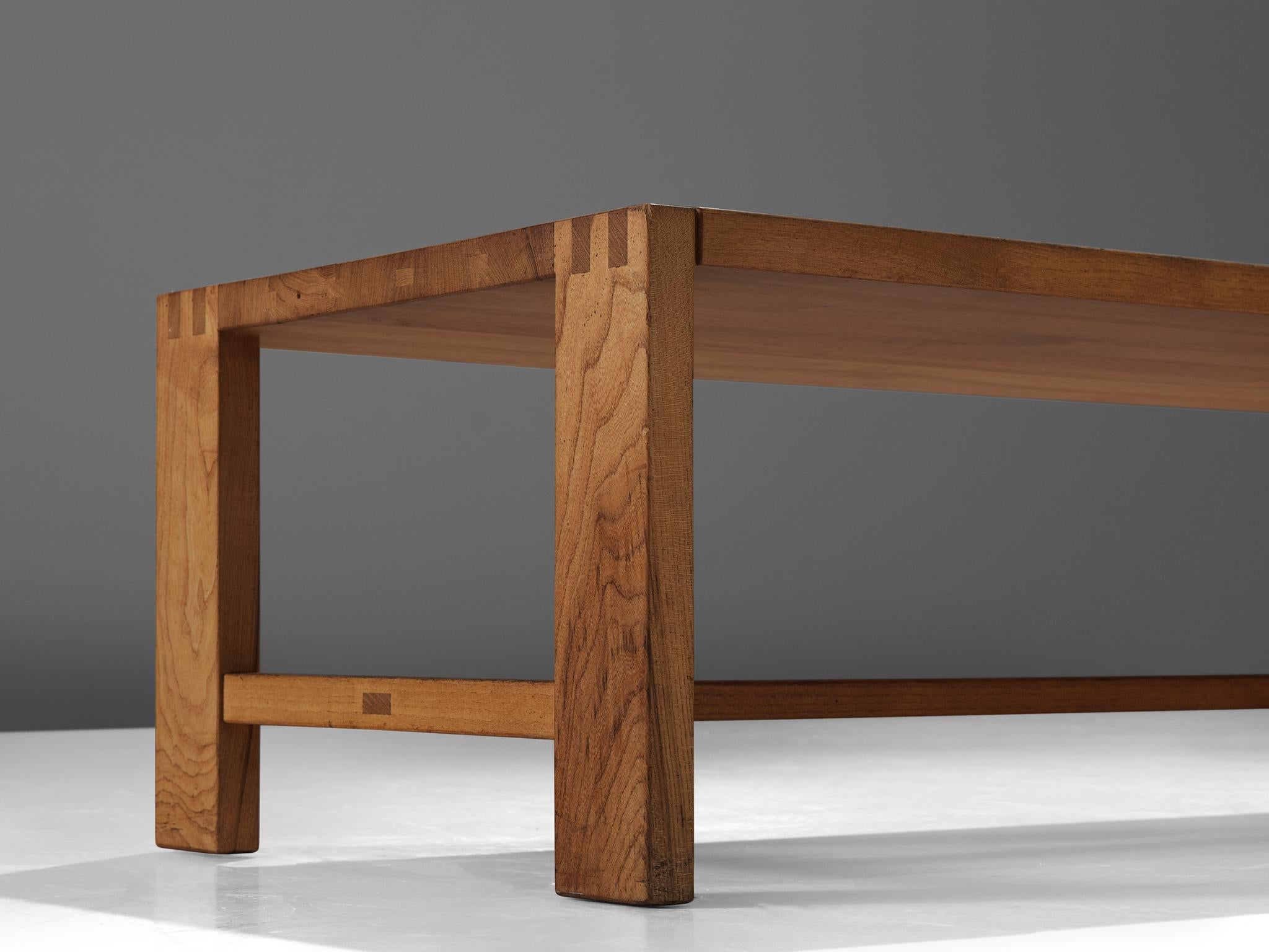 Mid-20th Century Pierre Chapo Coffee Table 'T06A' in Solid Elm