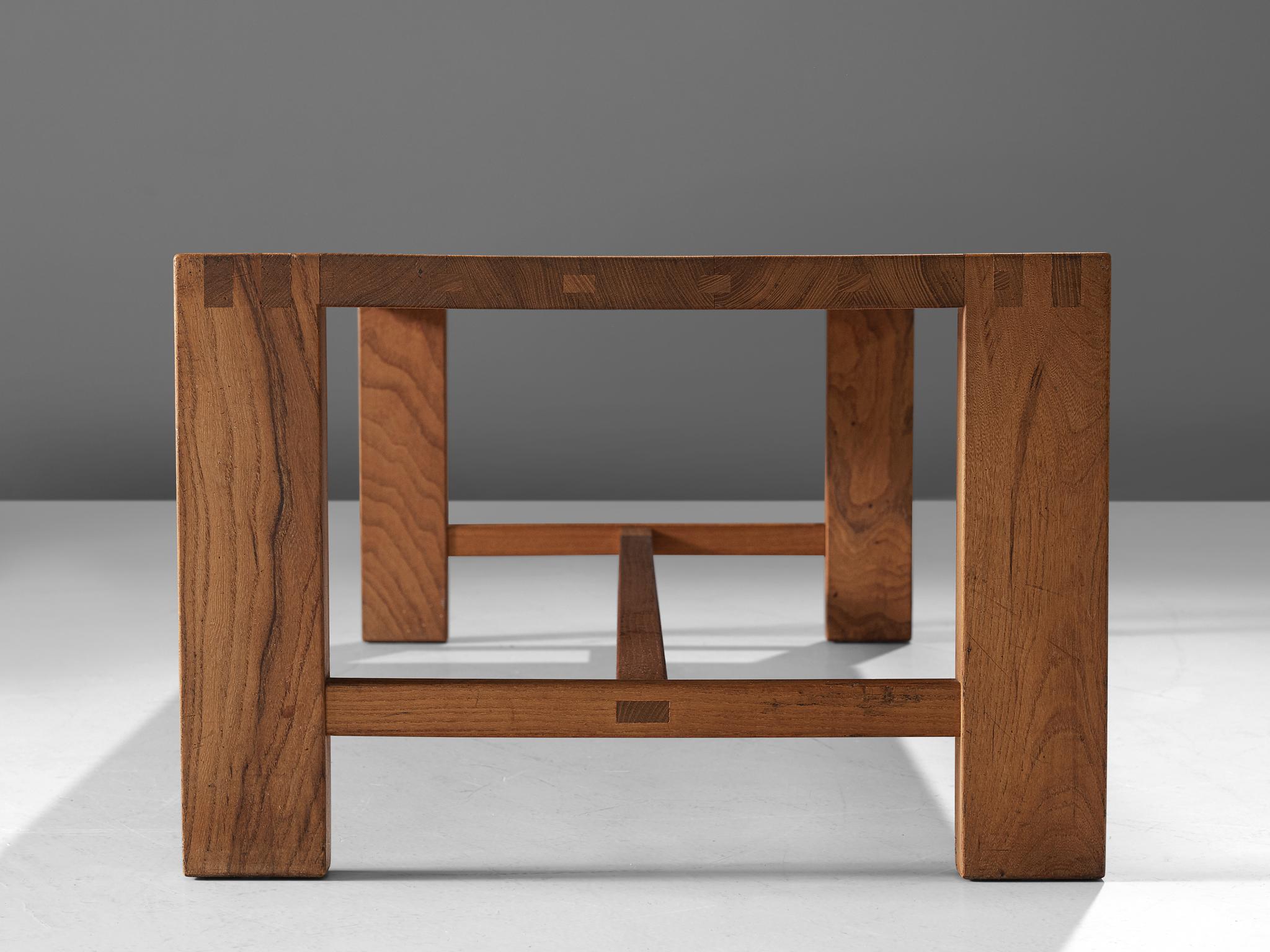 Pierre Chapo Coffee Table 'T06A' in Solid Elm 2