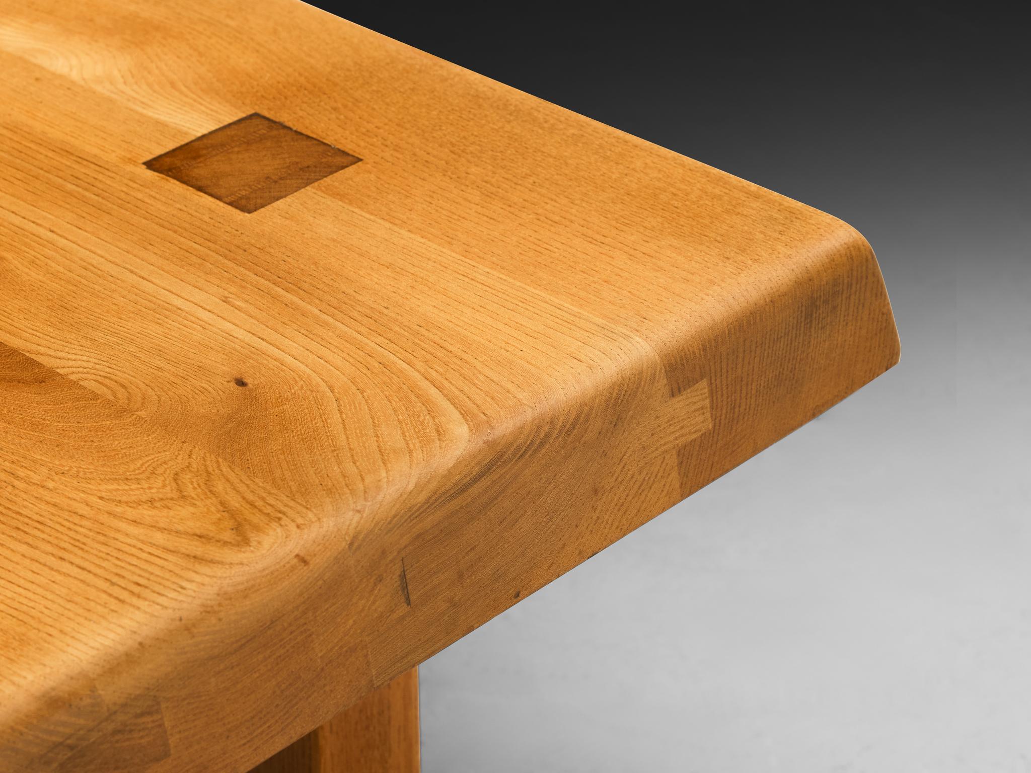 Pierre Chapo Coffee Table 'T08' in Elm For Sale 2