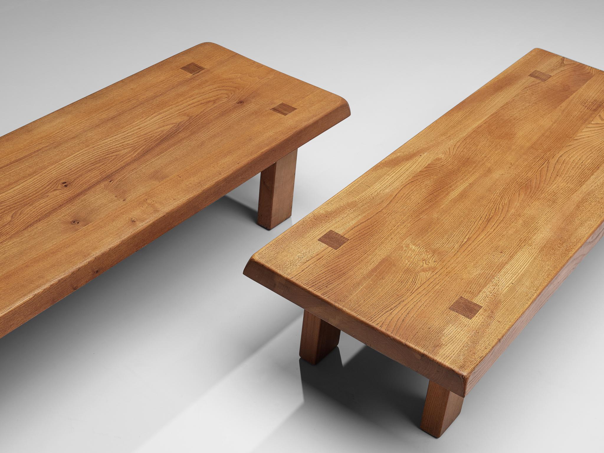 Pierre Chapo Coffee Table 'T08' in Solid Elm 5