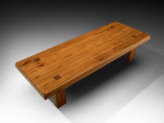 Table basse Pierre Chapo 'T08' en orme massif