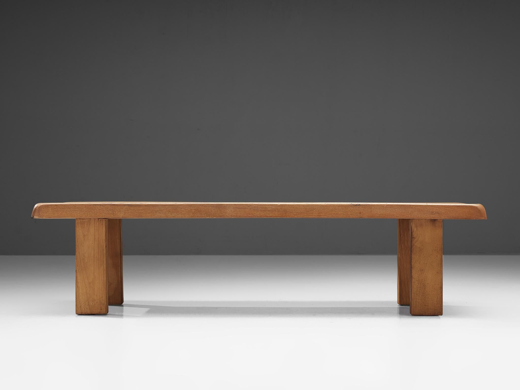 French Pierre Chapo Coffee Table in Solid Elm