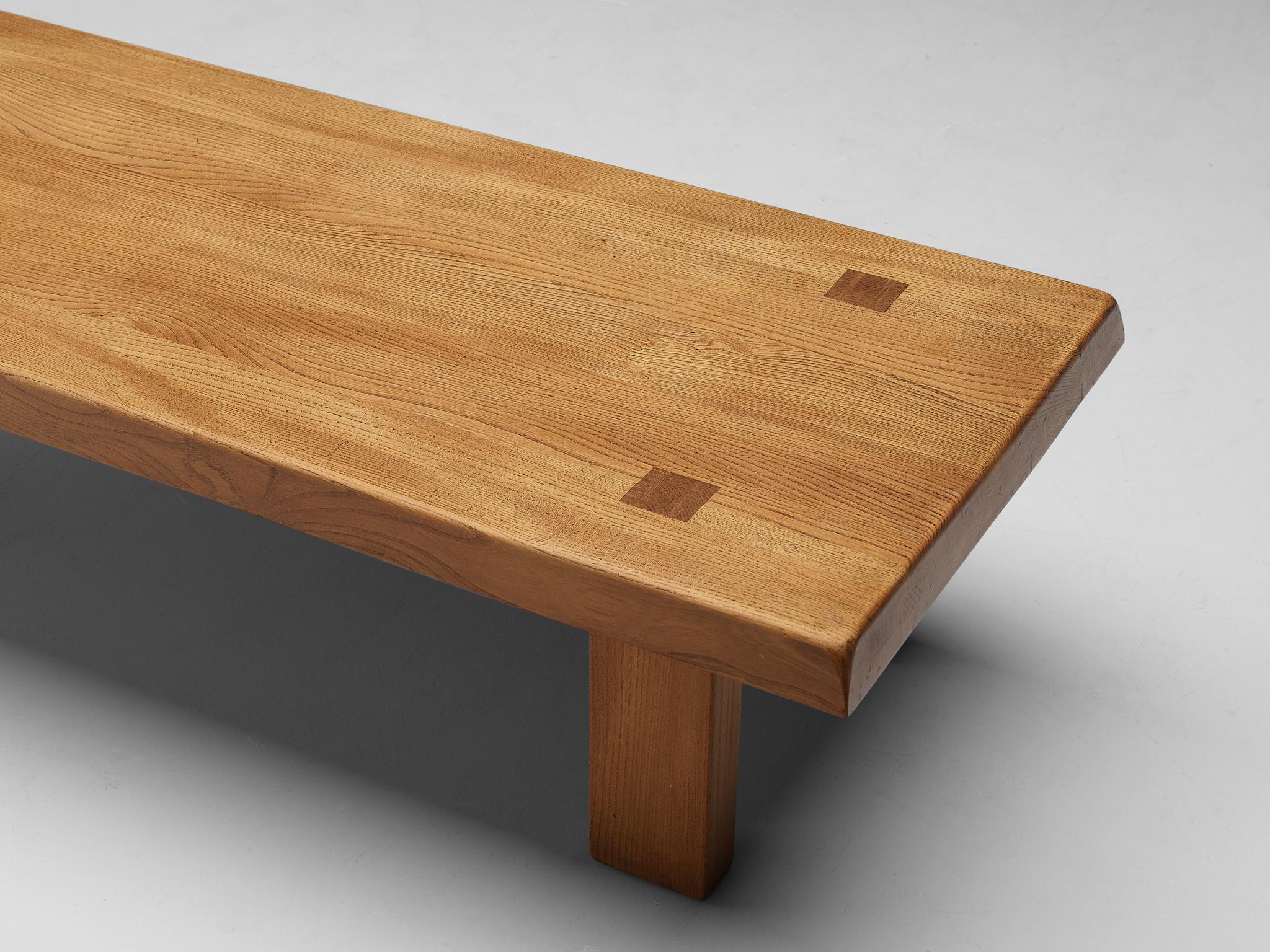 Pierre Chapo Coffee Table 'T08' in Solid Elm 1