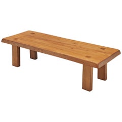 Pierre Chapo Coffee Table 'T08' in Solid Elm