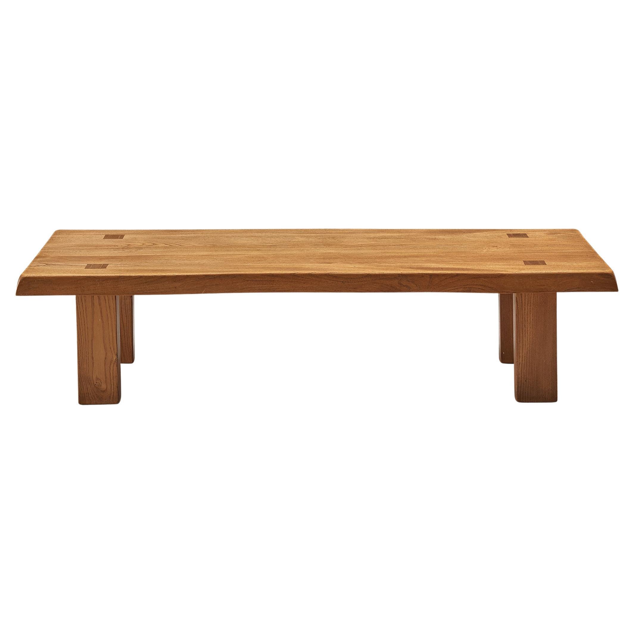 Pierre Chapo Coffee Table 'T08' in Solid Elm