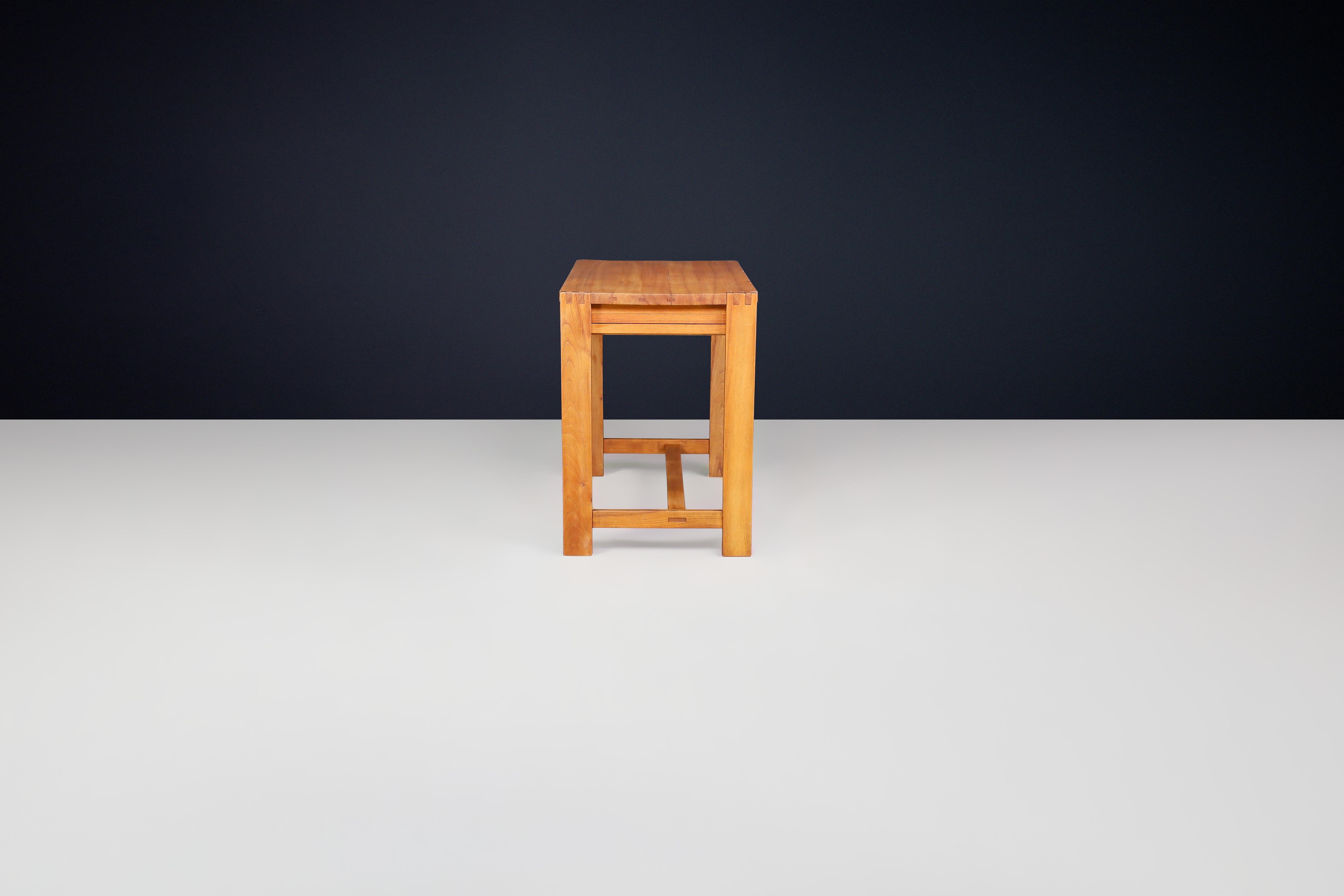 Late 20th Century Pierre Chapo Console Table Model B03 in Elm, France, 1970 For Sale