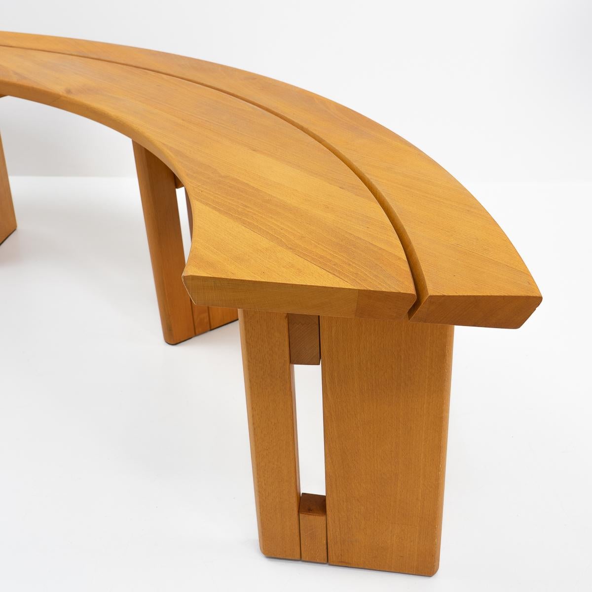 Mid-Century Modern Seltz France attr. to Pierre Chapo Curved Benches, Set of 2