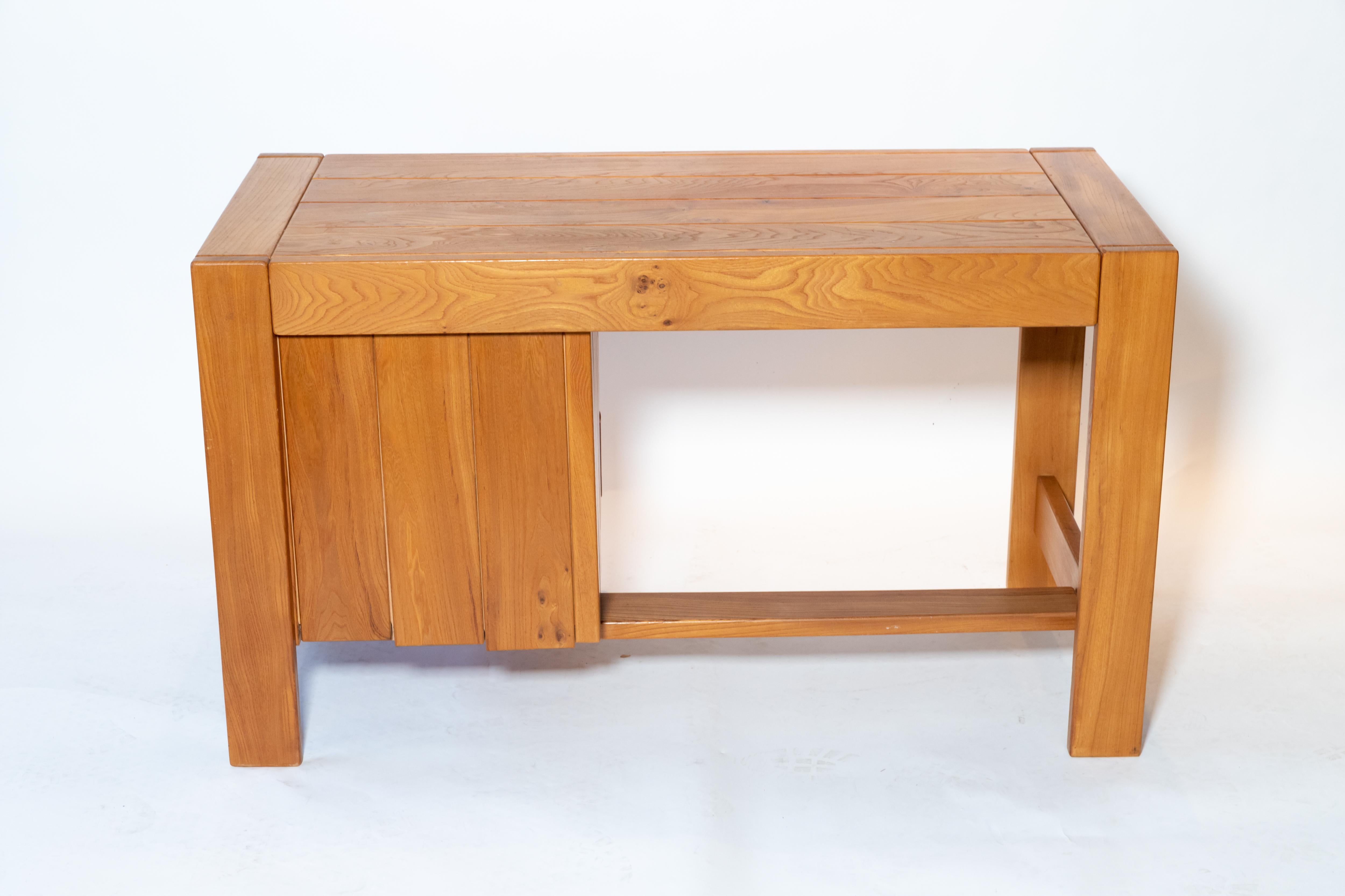 Pierre Chapo Wood Desk, circa 1970s 1