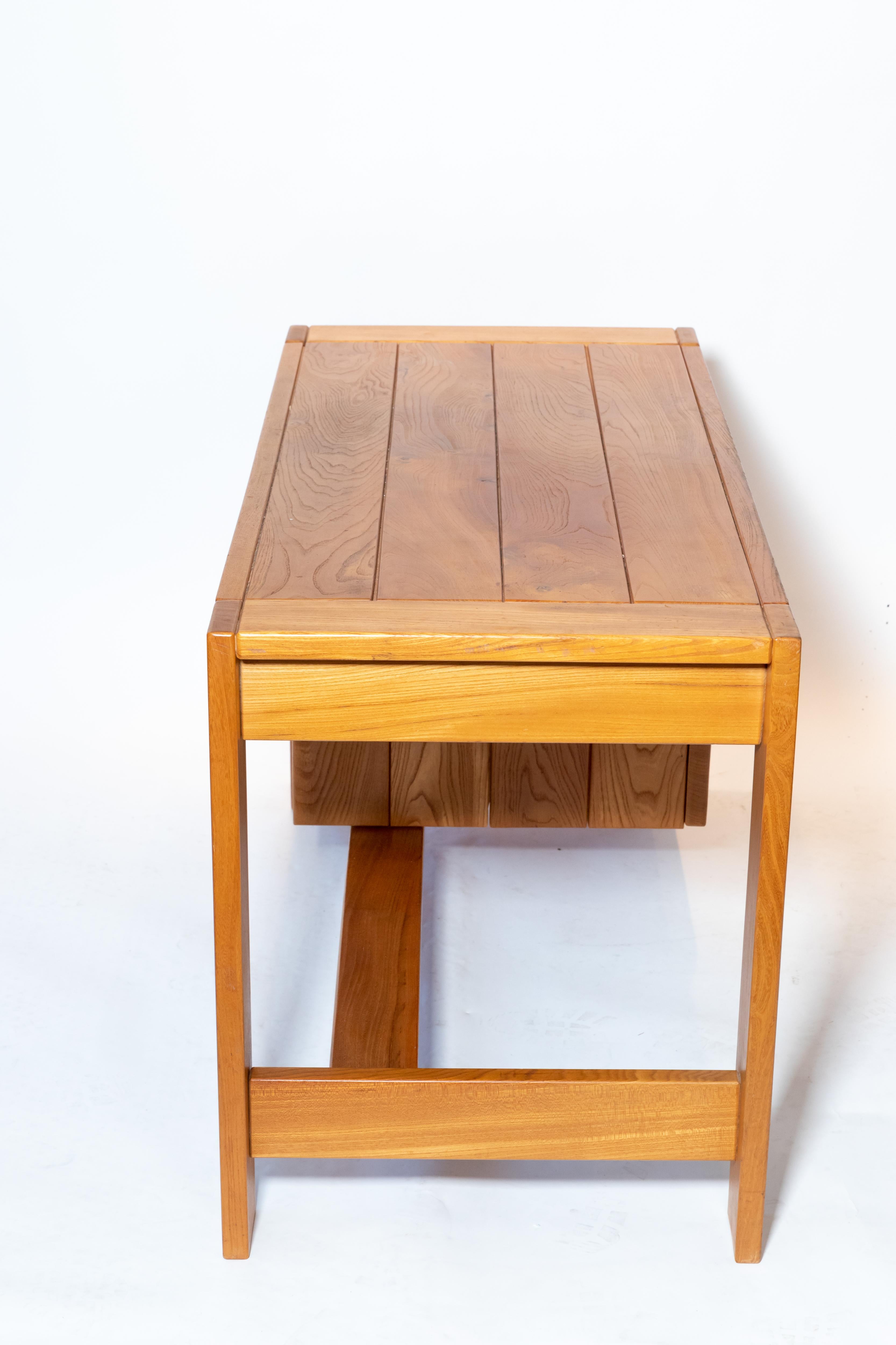 Pierre Chapo Wood Desk, circa 1970s 2