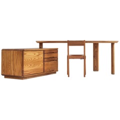 Pierre Chapo Desk in Solid Elm, Model B40