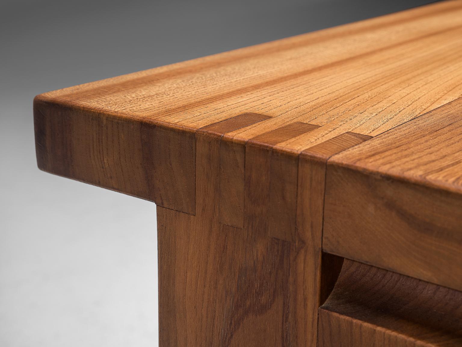 Pierre Chapo Desk in Solid Elm with Drawers (Ulmenholz)