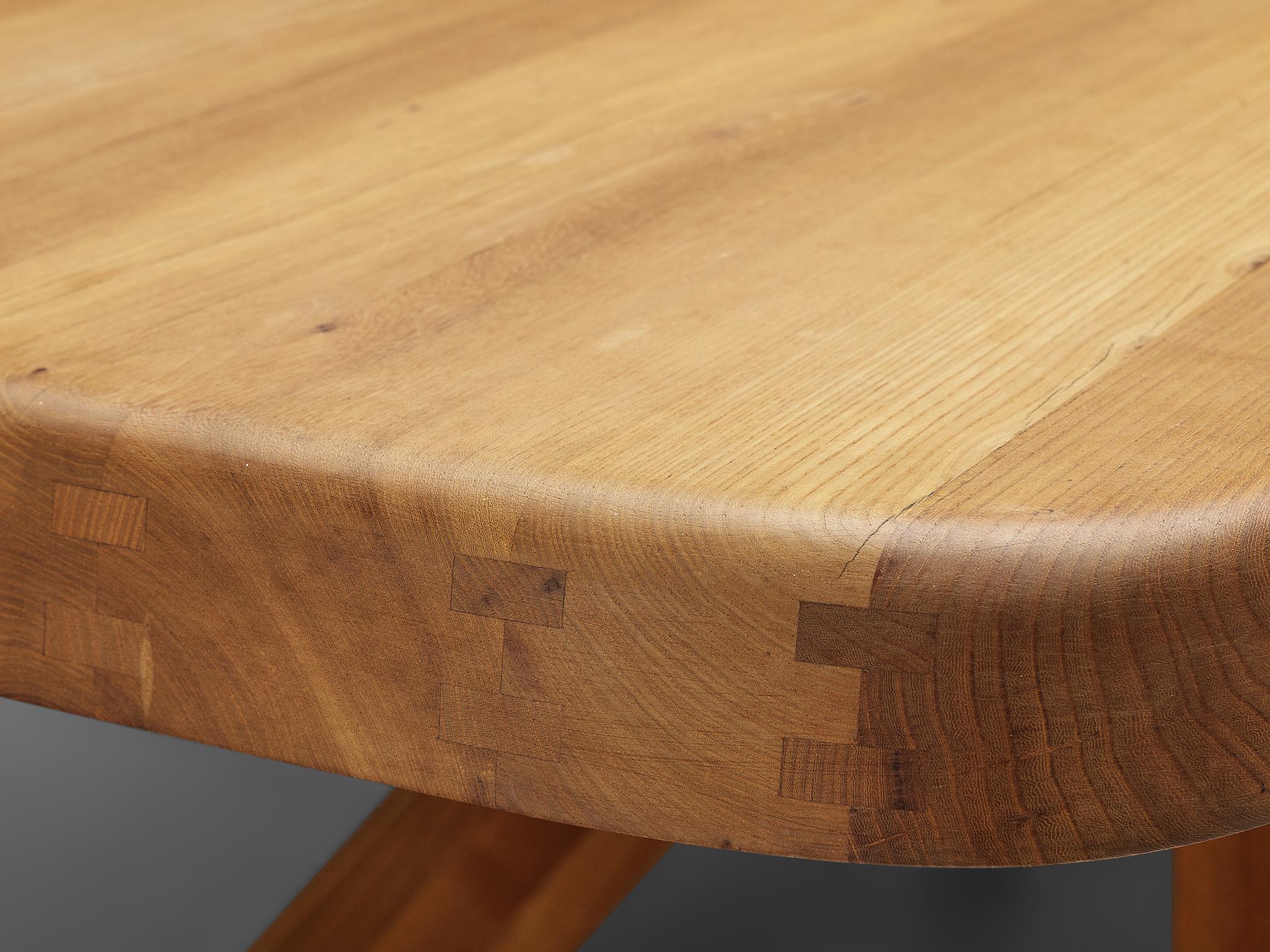 Pierre Chapo Dining Table Aban T35D in Solid Elm 2