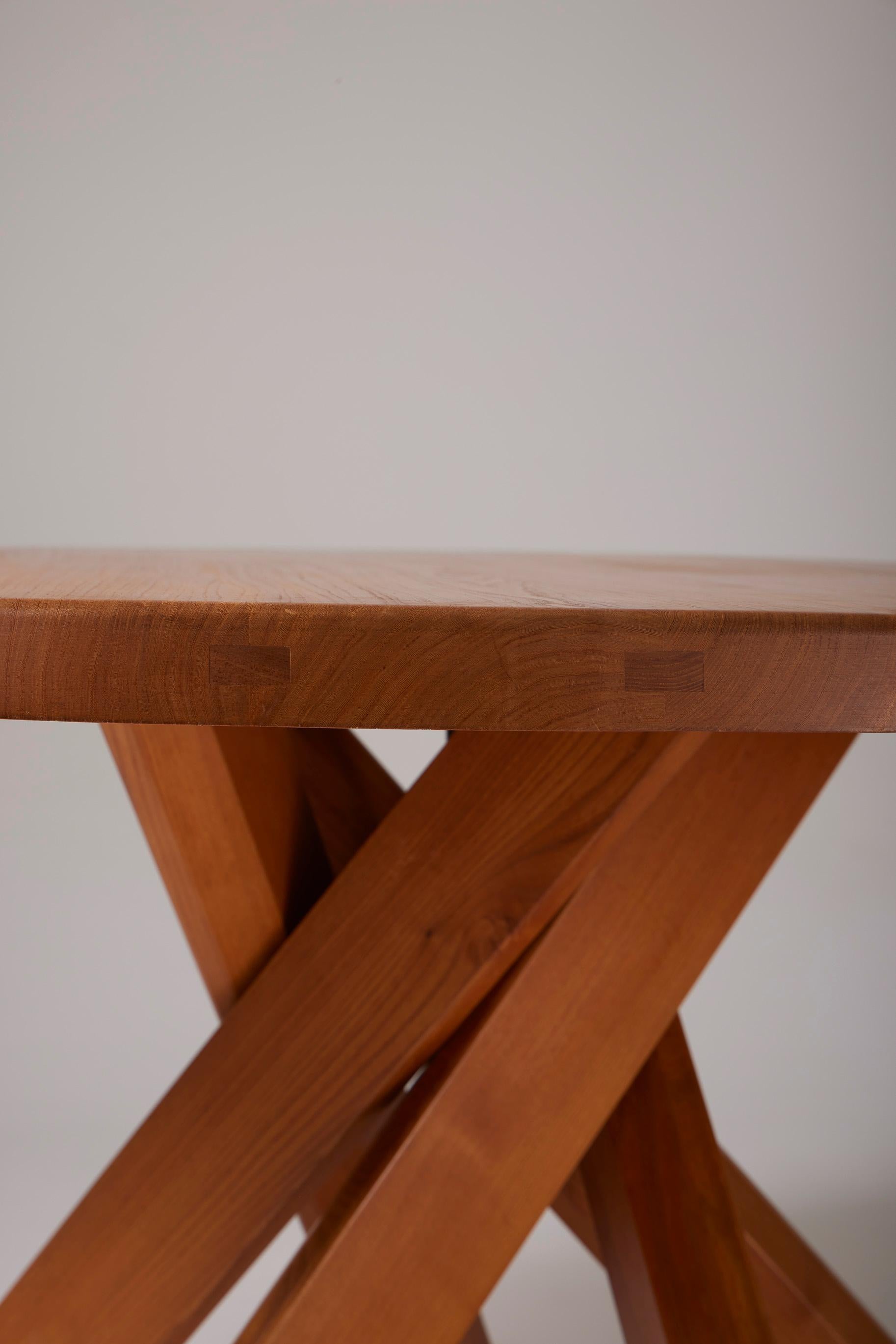 Pierre Chapo dining table For Sale 6