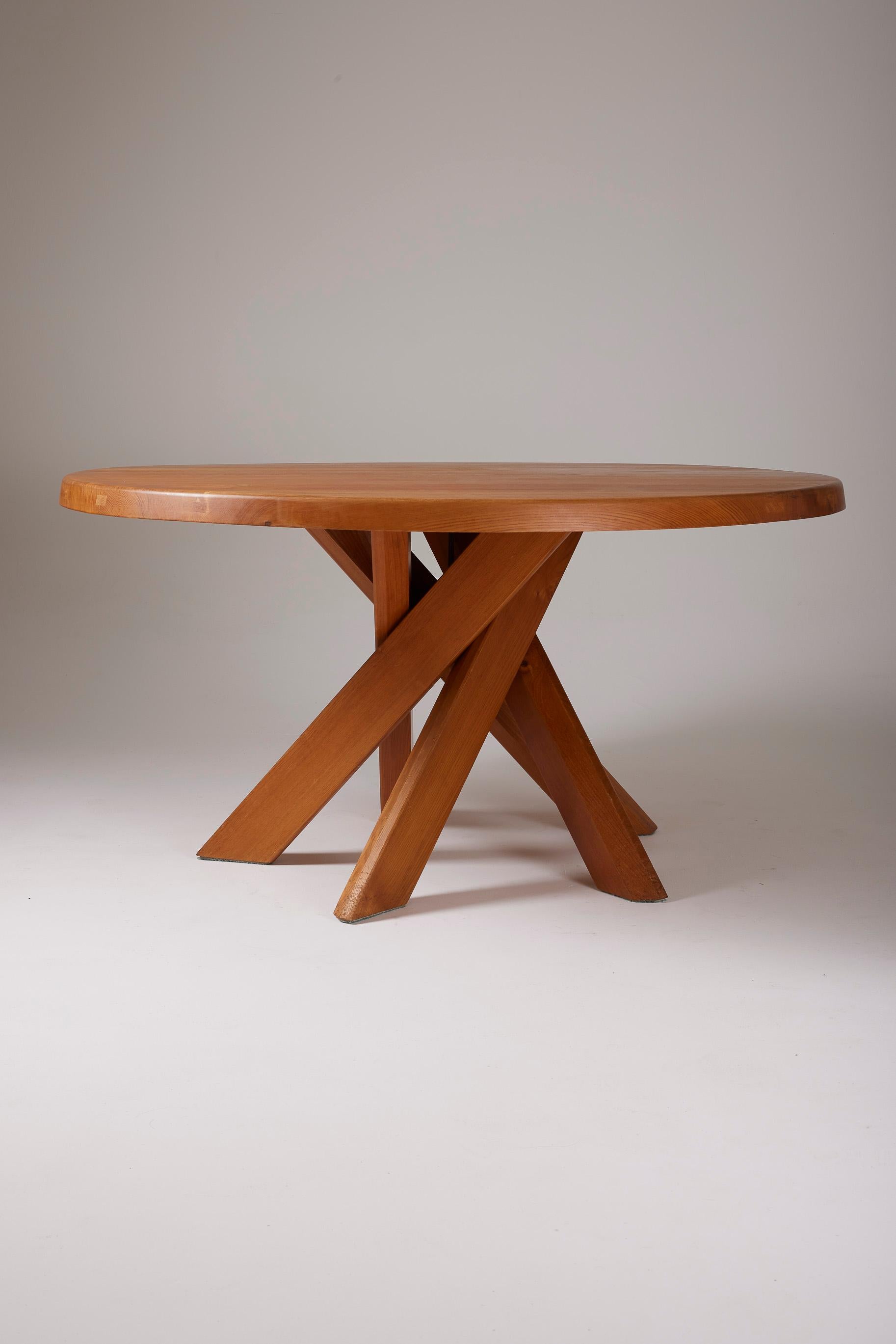 Pierre Chapo dining table In Excellent Condition In PARIS, FR