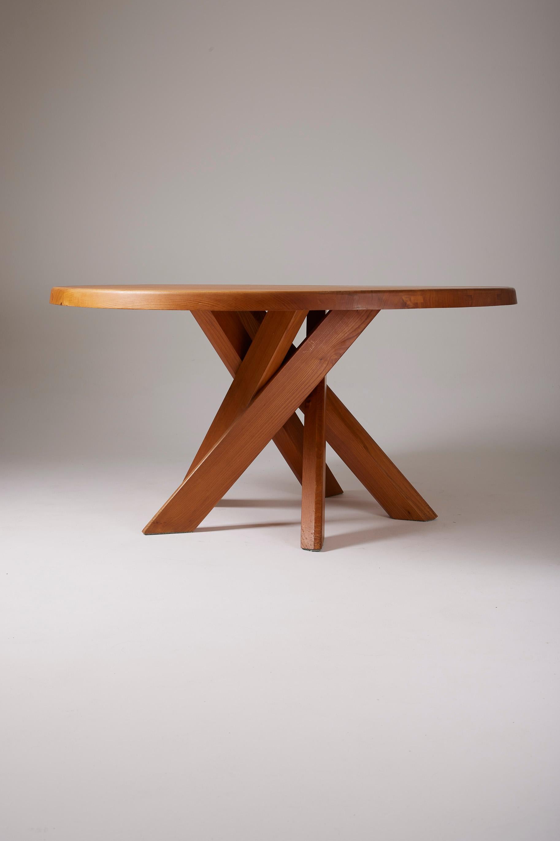 20th Century Pierre Chapo dining table