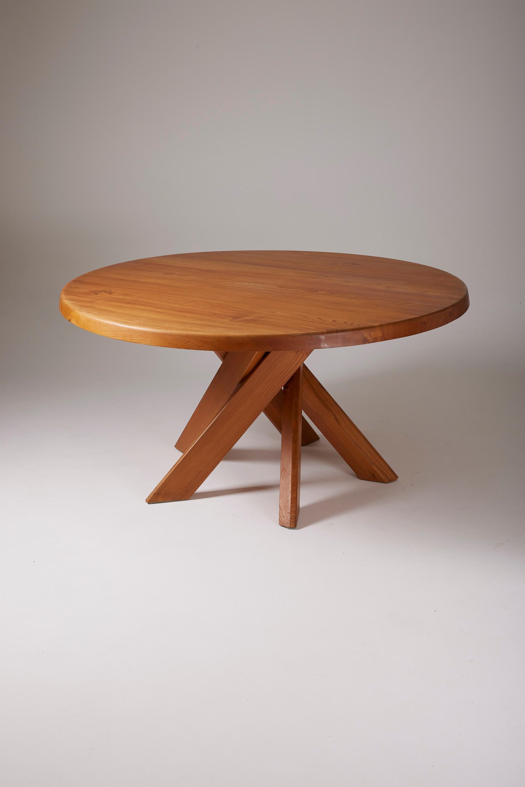 Pierre Chapo dining table For Sale 2