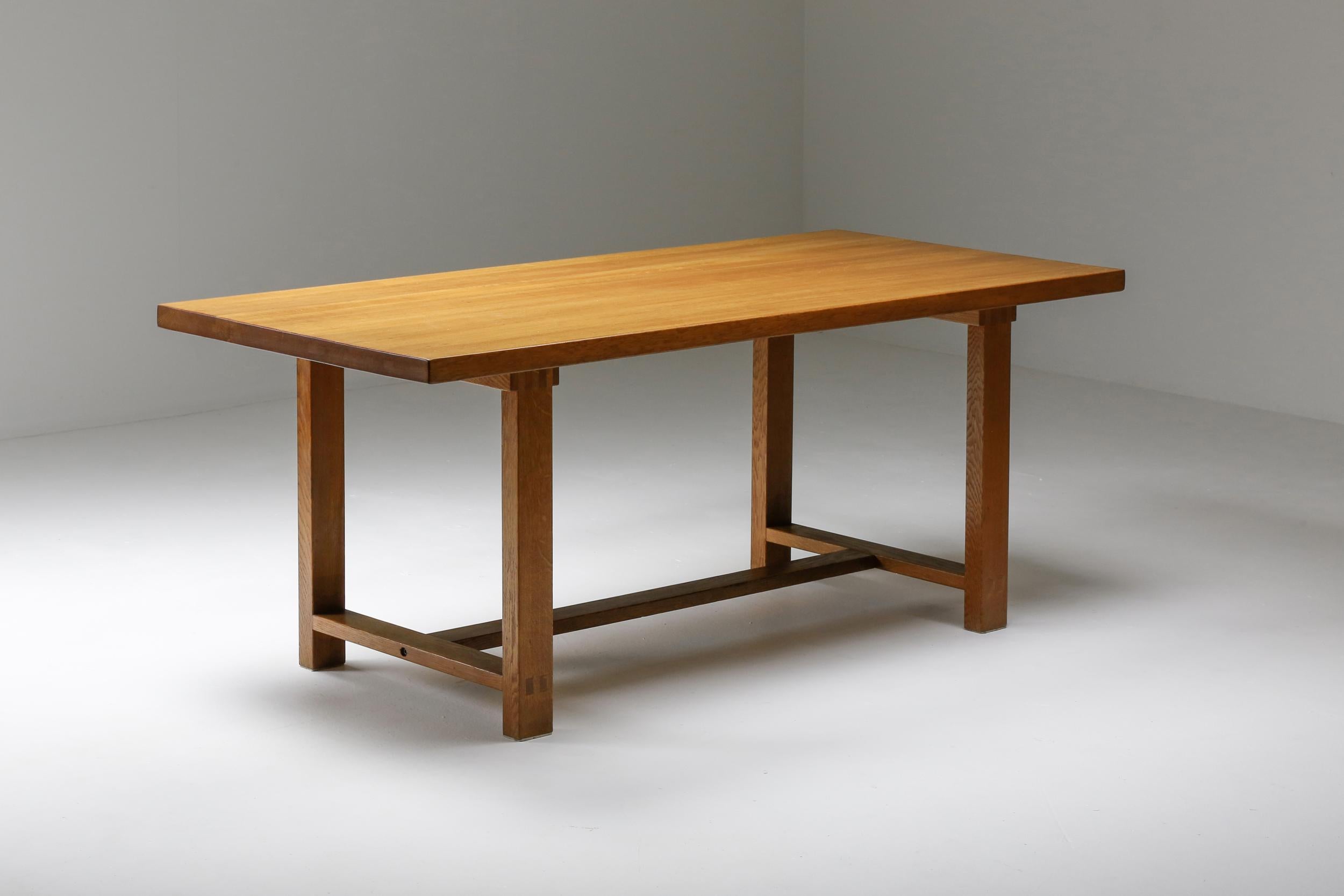 Mid-Century Modern Pierre Chapo Dining Table, French Mid-Century Design, T01D