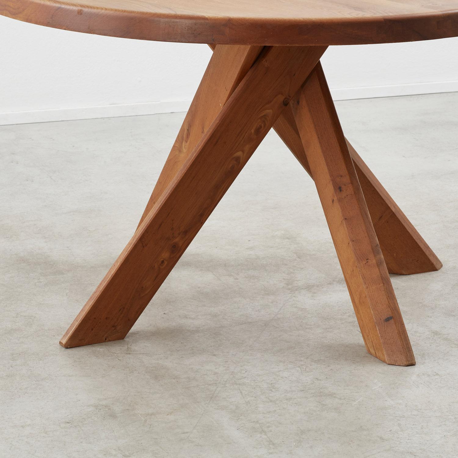 Mid-20th Century Pierre Chapo dining table mod. T21C - France, 1969