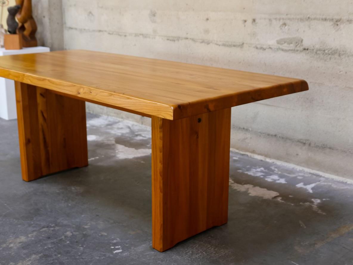 Pierre Chapo Dining Table Model T14 In Good Condition In Oakland, CA