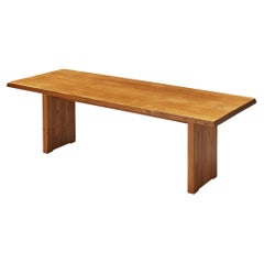 Pierre Chapo Dining Table Model 'T14D' in Solid Elm 224cm/7.4 ft 