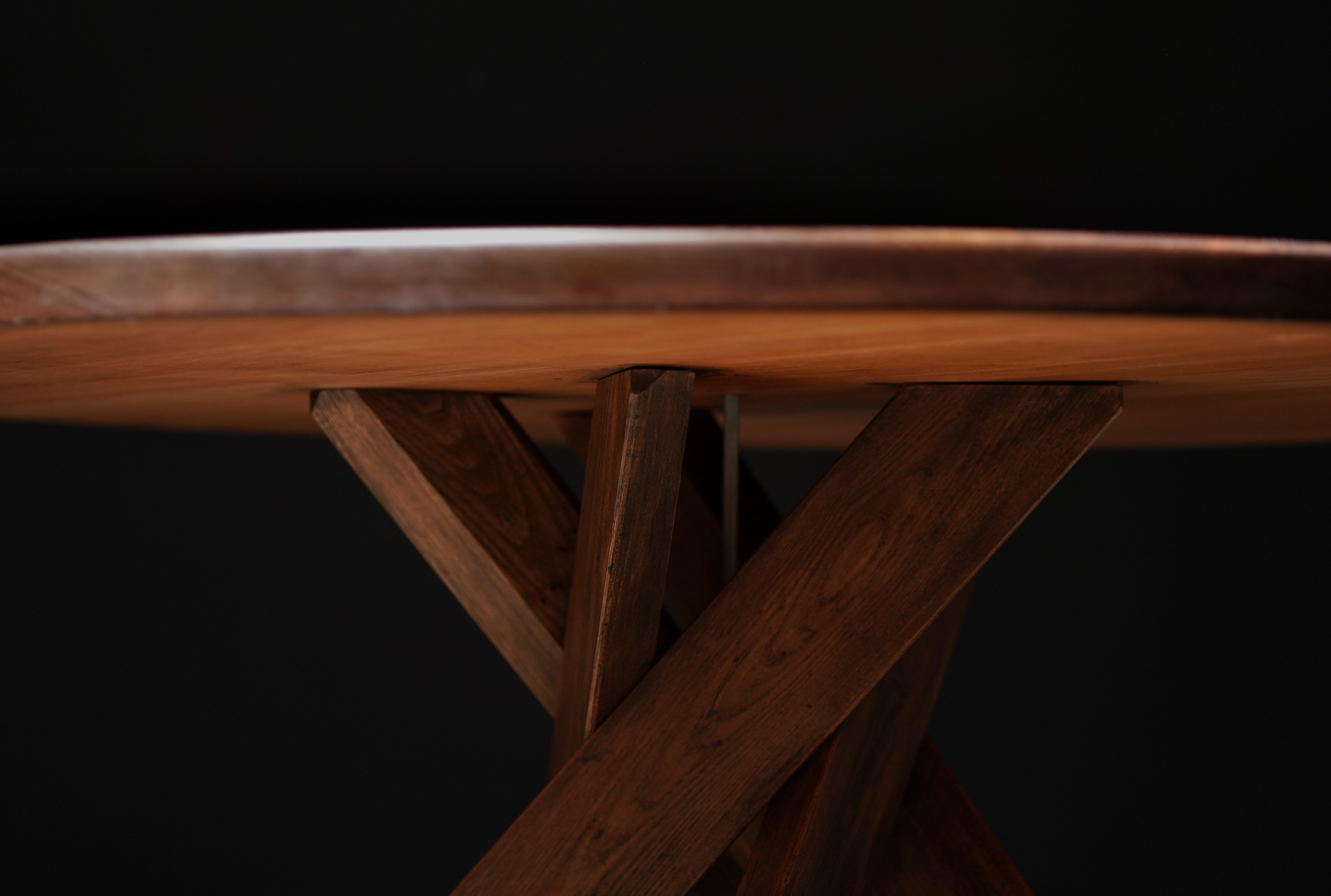Table de salle à manger T21D Pierre Chapo Bon état - En vente à Los Angeles, CA