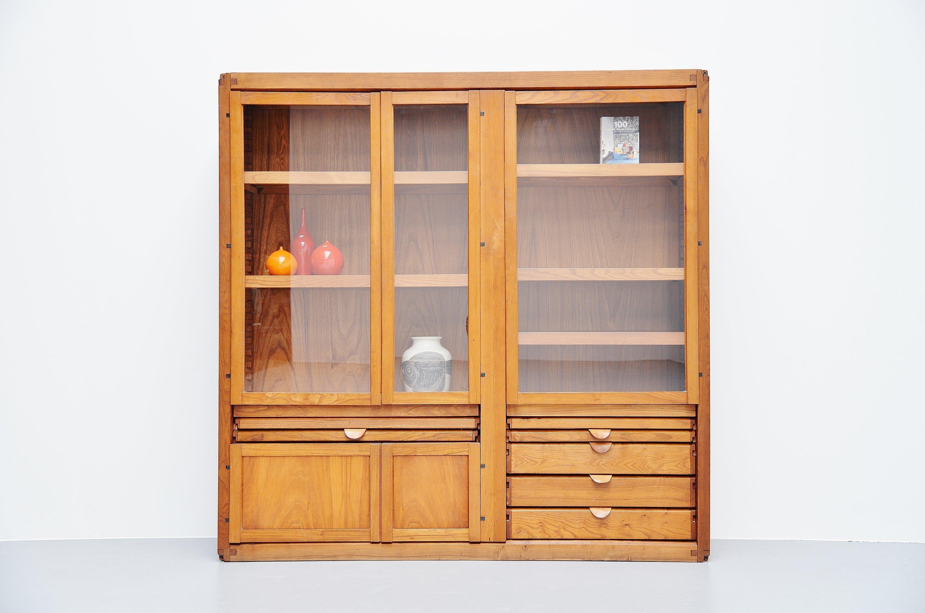 Pierre Chapo Display Cabinet in Elm France, 1960 3