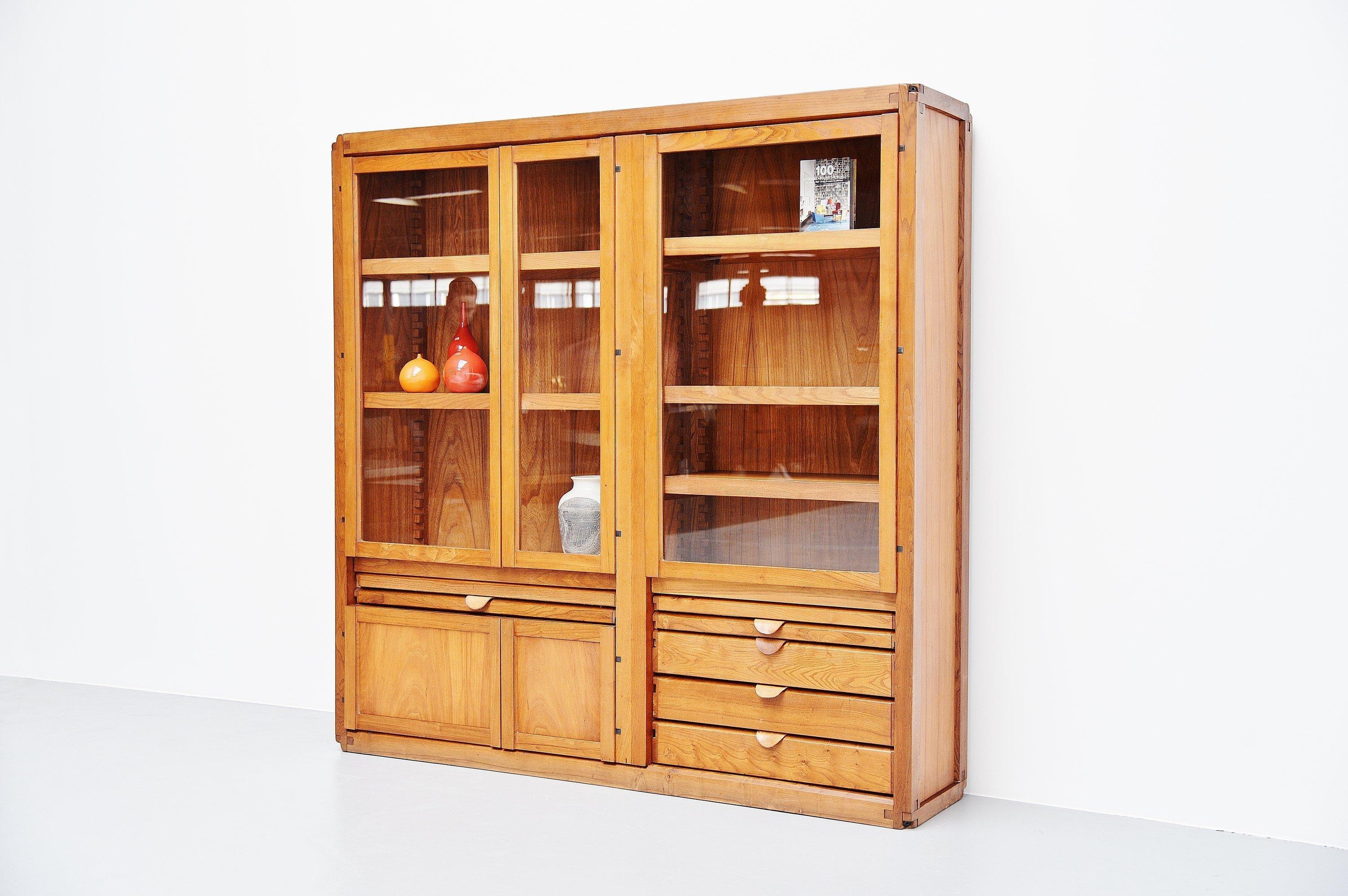 Pierre Chapo Display Cabinet in Elm France, 1960 4