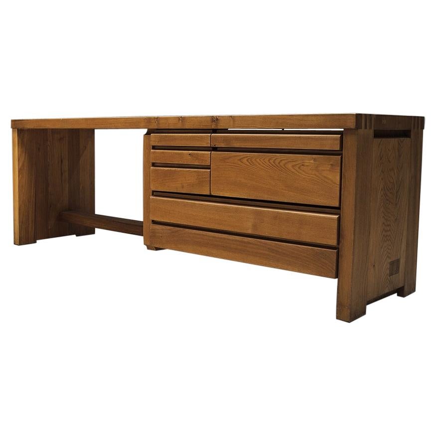 Pierre Chapo Dressing Table R05A with Drawers in Solid Elm