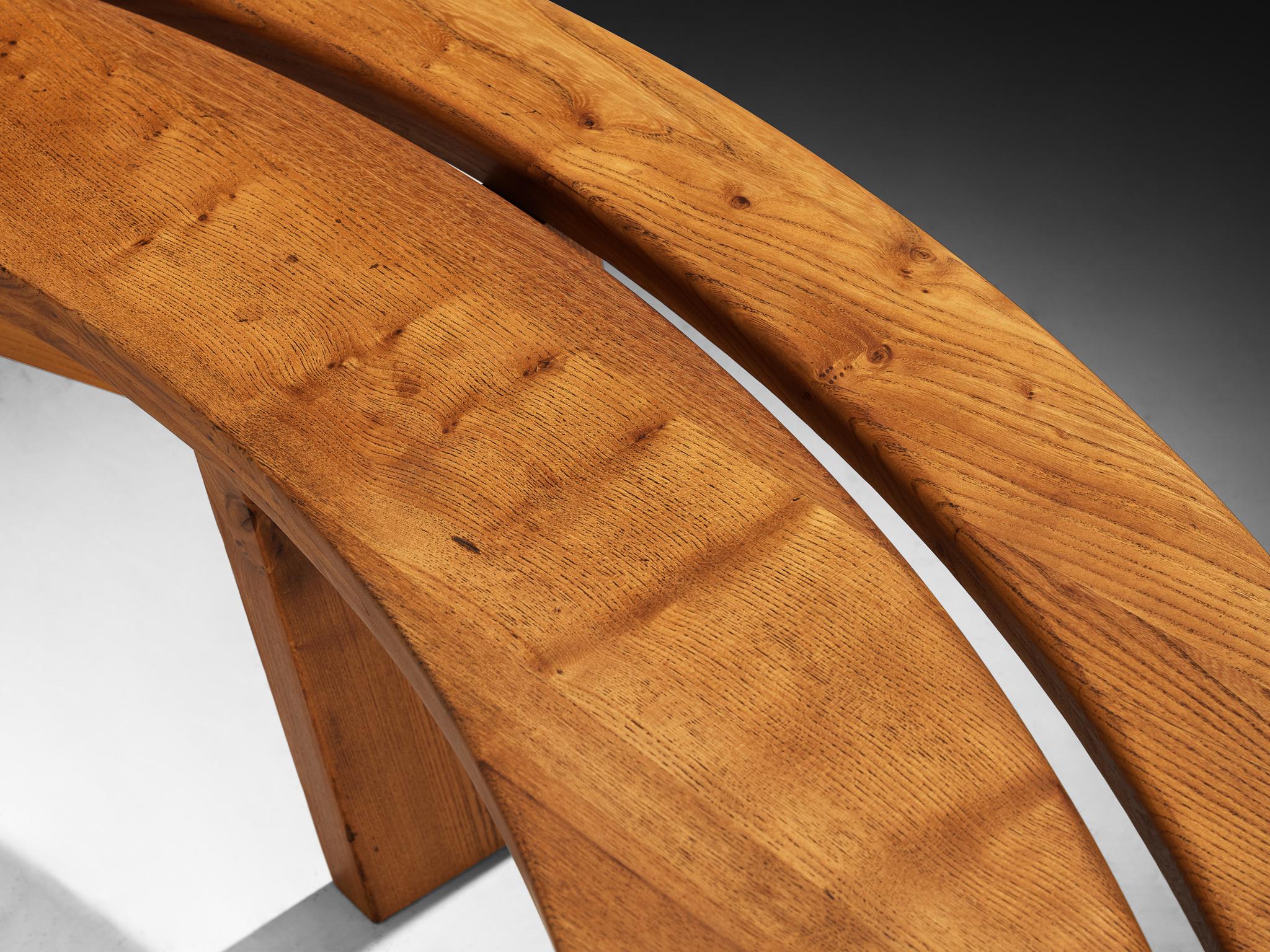 Bancs 'S38' de Pierre Chapo en orme en vente 3