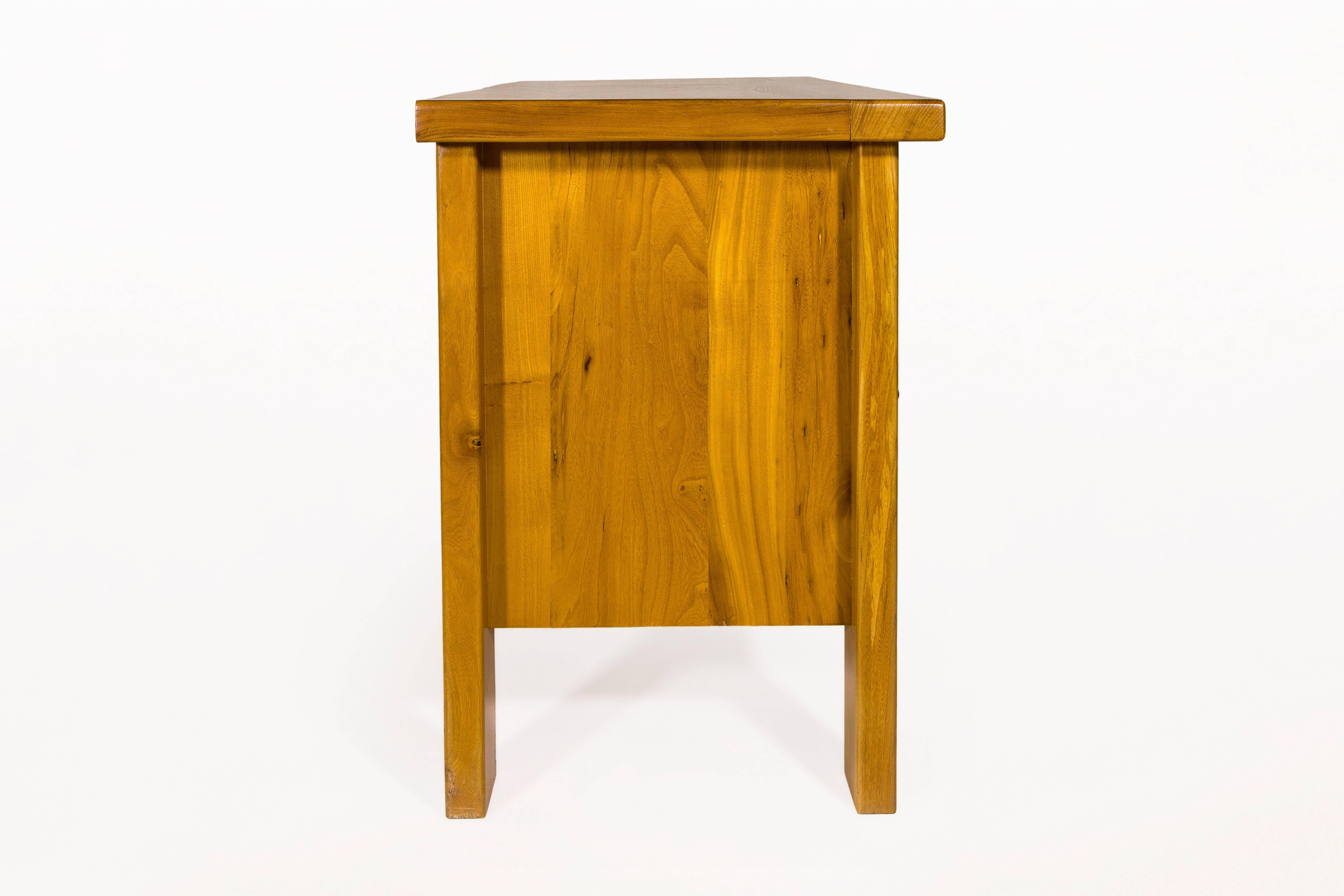 Mid-Century Modern Pierre Chapo Elm Chest of Drawers for Maison Regain, circa 1970, France